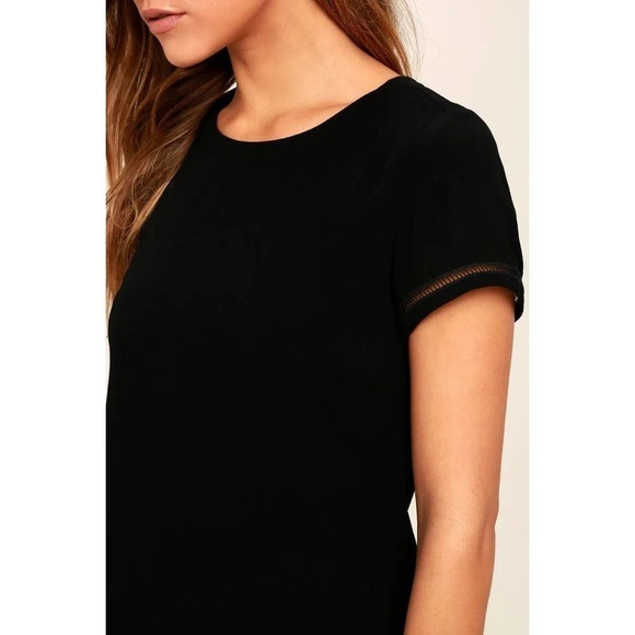 Lulus Black Perfect Time Black Shift Dress Small - Picture 5 of 9